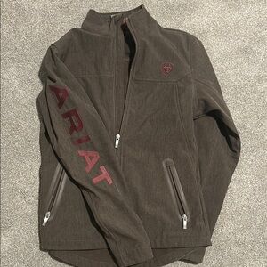 Ariat Brown Performance Jacket High Collar Zip-Up